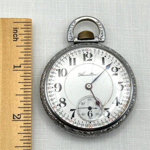 Antique Hamilton Pocket Watch 21 Jewels 992  ~Double Roller~ 1010630 AS IS - Picture 15 of 16
